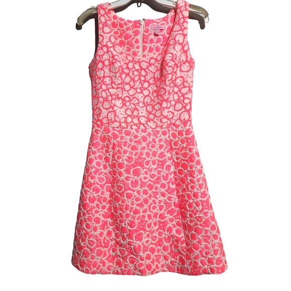 Lilly Pulitzer Hot Pink Fit and Flare Dress - Picture 1 of 5